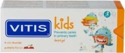 Vitis Kids - Tandpasta & Gel - 2+ Jaar - 50ml - Kersen Smaak -Gillette Winkel 1200x510
