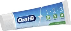 Oral B Oral-B 1.2.3 Mint Frisse - Tandpasta - 6 X75 Ml -Gillette Winkel 1200x537 4