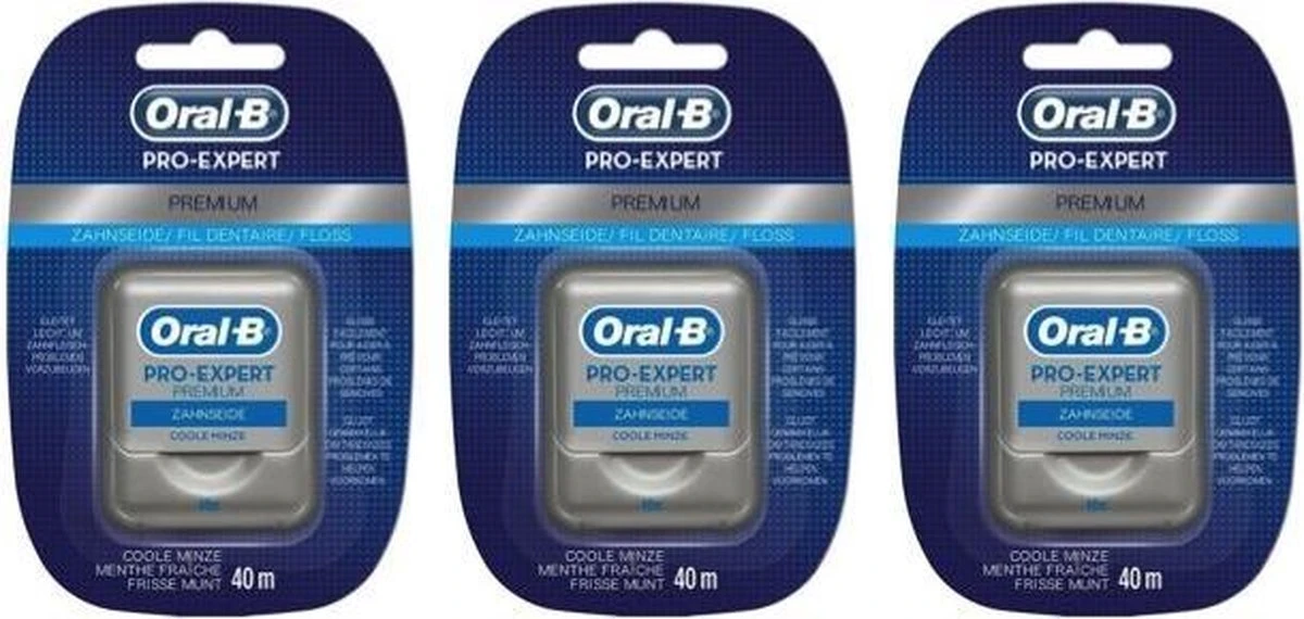 Oral B Oral-B Pro-Expert Premium Flosdraad - 3 X 40 M - Voordeelverpakking 4 Oral B Oral-B Pro-Expert Premium Flosdraad - 3 X 40 M - Voordeelverpakking - Afbeelding 2