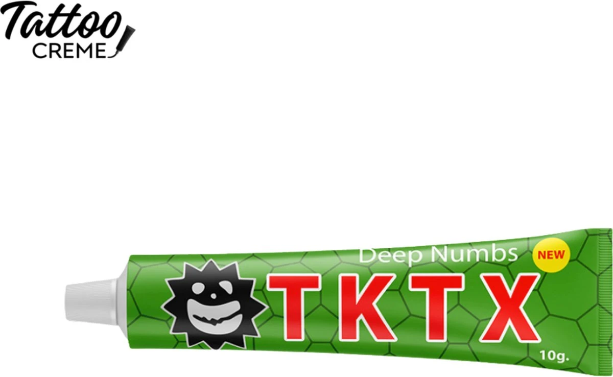 Tattoo Creme - TKTX - Groen 40% - Verdovende Créme - Tattoo Zalf - Tattoo Zonder Pijn - Snelwerkend En Langdurig - 10g 3 Tattoo Creme - TKTX - Groen 40% - Verdovende Créme - Tattoo Zalf - Tattoo Zonder Pijn - Snelwerkend En Langdurig - 10g