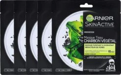 Garnier Skinactive Face Pure Charcoal Gezichtsmasker - 5 Stuks - Voordeelverpakking -Gillette Winkel 1200x742