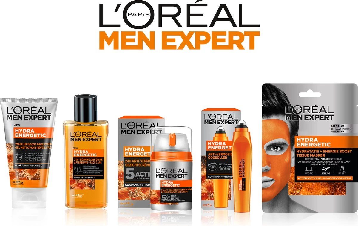 L’Oréal Paris Men Expert Hydra Energetic Oogcrème Oogroller - 10 Ml 4 L’Oréal Paris Men Expert Hydra Energetic Oogcrème Oogroller - 10 Ml - Afbeelding 2