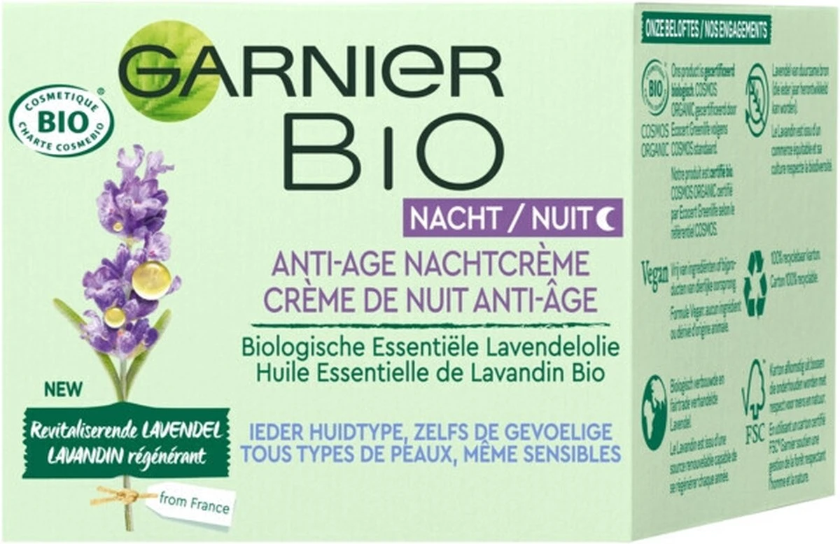 Garnier Skinactive Face Anti-Age Lavendel Nachtcrème - 50 Ml - Alle Huidtypes 4 Garnier Skinactive Face Anti-Age Lavendel Nachtcrème - 50 Ml - Alle Huidtypes - Afbeelding 2