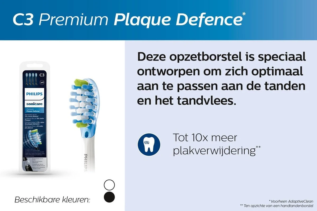 Philips Sonicare C3 Premium Plaque Defense HX9044/17 - Opzetborstel - 4 Stuks 8 Philips Sonicare C3 Premium Plaque Defense HX9044/17 - Opzetborstel - 4 Stuks - Afbeelding 6