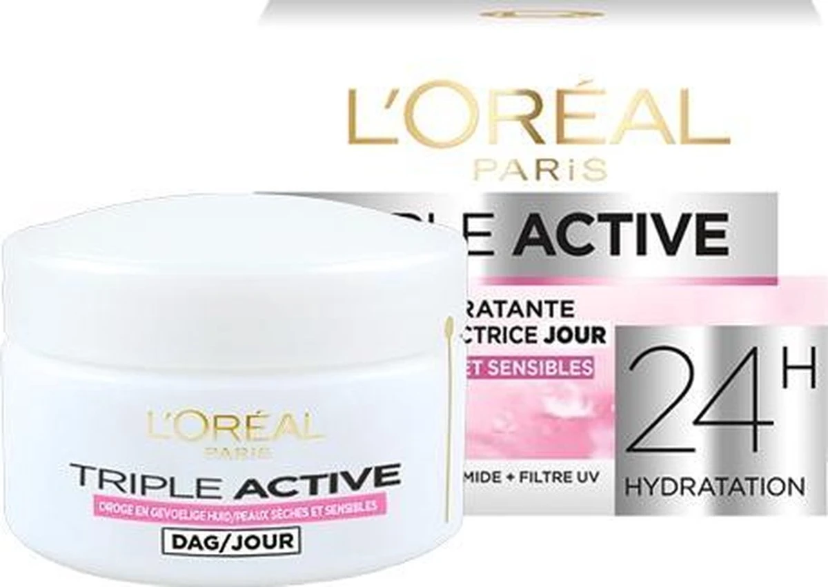 L'Oréal Paris Triple Active Dagcrème - 2 X 50 Ml - Voordeelverpakkking - Gecombineerde & Droge Huid 17 L'Oréal Paris Triple Active Dagcrème - 2 X 50 Ml - Voordeelverpakkking - Gecombineerde & Droge Huid - Afbeelding 15