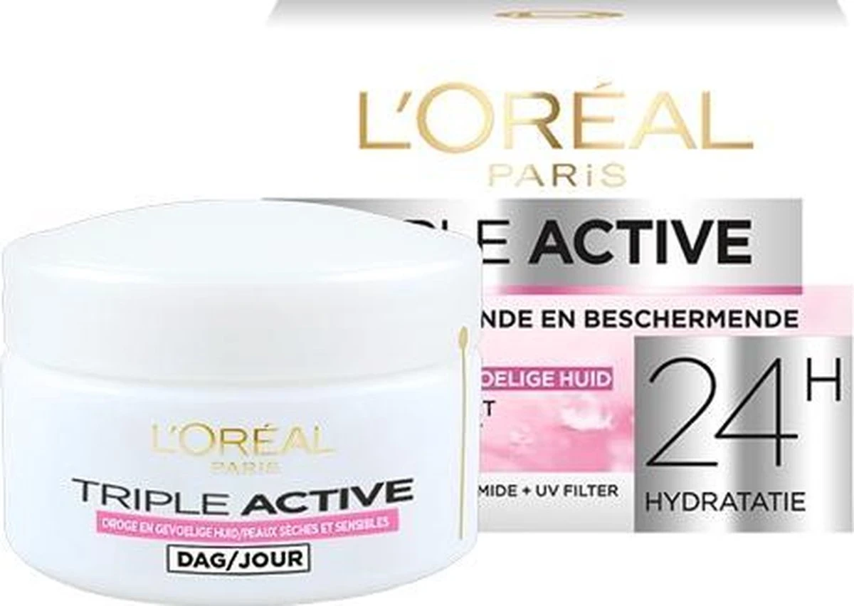 L'Oréal Paris Triple Active Dagcrème - 2 X 50 Ml - Voordeelverpakkking - Gecombineerde & Droge Huid 13 L'Oréal Paris Triple Active Dagcrème - 2 X 50 Ml - Voordeelverpakkking - Gecombineerde & Droge Huid - Afbeelding 11