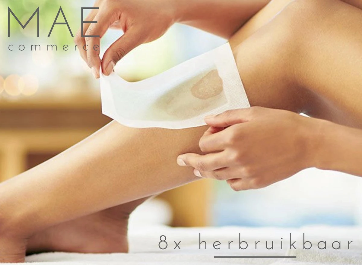 MAE® Wax Strips - Harsstrips - Ontharen - Ontharingsstrips - Nonwoven - Waxstrips - Non Woven - Wax Epilator - Voor Het Doeltreffend Verwijderen Van Ongewenste Haartjes - 100 Stuks 6 MAE® Wax Strips - Harsstrips - Ontharen - Ontharingsstrips - Nonwoven - Waxstrips - Non Woven - Wax Epilator - Voor Het Doeltreffend Verwijderen Van Ongewenste Haartjes - 100 Stuks - Afbeelding 4