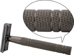 Safety Razor Scheermes + 20 Scheermesjes - Aluminium - Antraciet - Double Blade -Gillette Winkel 1200x890 5