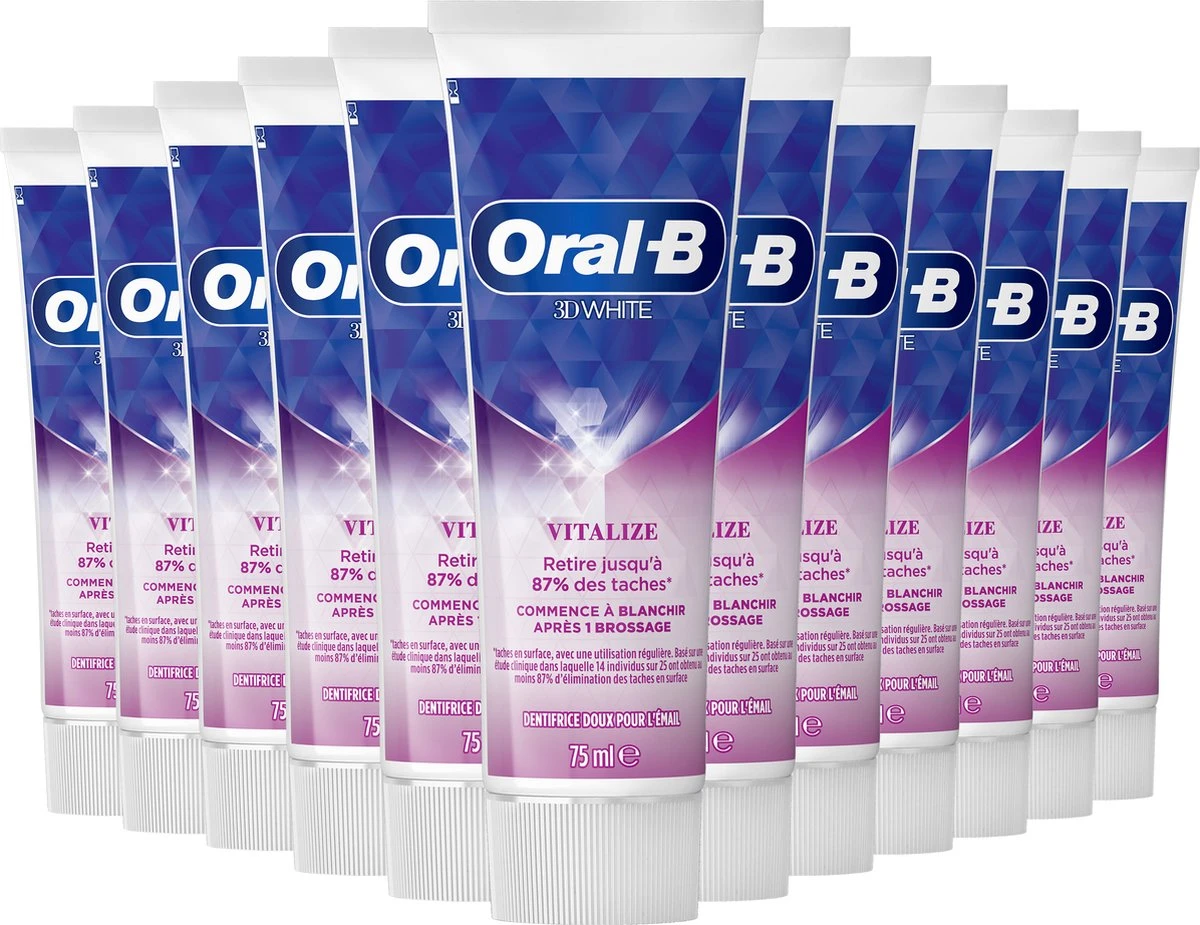 Oral B Oral-B Tandpasta - 3D White Vitalize - 12x 75 Ml 9 Oral B Oral-B Tandpasta - 3D White Vitalize - 12x 75 Ml - Afbeelding 7