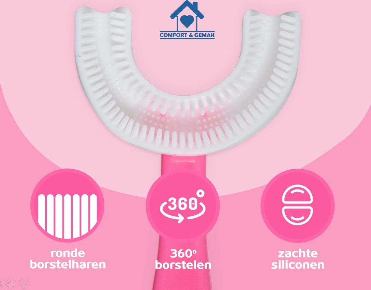 Tandenborstel Voor Kinderen - Eenvoudig, Hygiënisch En De Oplossing Voor Tandenpoetsen Bij Kinderen - BPA Vrij - ROZE - 2 Tot 6 Jaar 4 Tandenborstel Voor Kinderen - Eenvoudig, Hygiënisch En De Oplossing Voor Tandenpoetsen Bij Kinderen - BPA Vrij - ROZE - 2 Tot 6 Jaar - Afbeelding 2