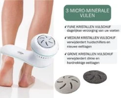 Merkloos Elektrische Eelt Verwijderaar - Voetvijl - Krachtige Motor 2500rpm - Geïntegreerde Zuigfunctie - Usb Oplaadbaar - 3 Vijlschijven - Nieuw Model 2021 -Gillette Winkel 1200x973 4