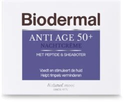 Biodermal Anti Age Nachtcrème 50+ - Nachtcrème Met Niacinamide & Sheaboter - Helpt Rimpels Verminderen - 50ml -Gillette Winkel 1200x980 6
