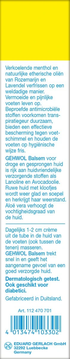 Gehwol Voetbalsem Voor De Droge En Gesprongen Huid - 125ml 4 Gehwol Voetbalsem Voor De Droge En Gesprongen Huid - 125ml - Afbeelding 2