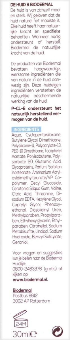 Biodermal P-CL-E Serum - Extra Ondersteuning Voor Een Gevoelige En Geïrriteerde Huid - Tube 30ml -Gillette Winkel 249x1200