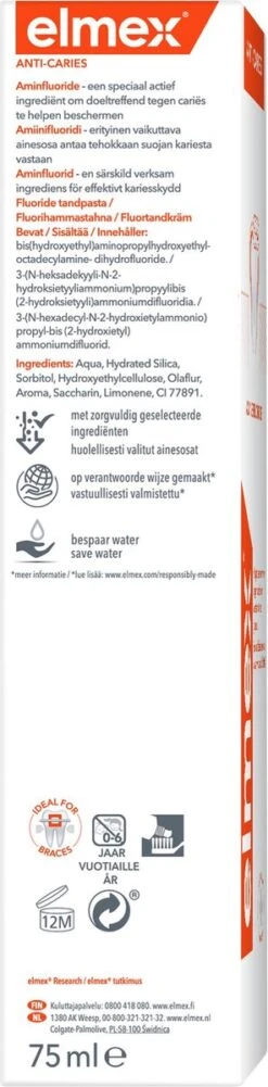 Elmex Anti Caries Tandpasta 4 X 75ml - Voordeelverpakking -Gillette Winkel 296x1200 9