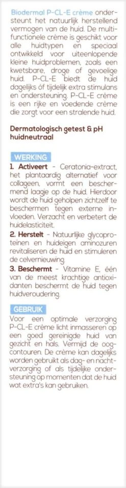 Biodermal P-CL-E Creme - Dagcreme - En Nachtcrème Met Glycerine - Gezichtsverzorging Ondersteunt Natuurlijk Herstel Van De Droge Huid - Droge Huid Gezichtscreme - 100ml -Gillette Winkel 311x1200 3