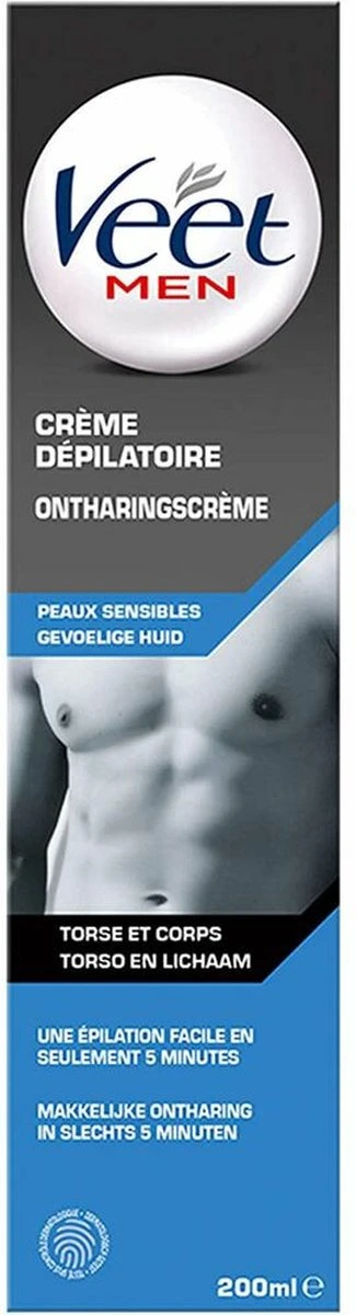 Veet - Ontharingscreme - Man - Gevoelige Huid - 200 Ml 3 Veet - Ontharingscreme - Man - Gevoelige Huid - 200 Ml