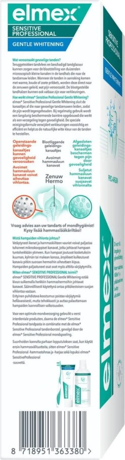 Elmex Sensitive Professional Gentle Whitening Tandpasta 4 X 75ml - Voor Gevoelige Tanden - Voordeelverpakking -Gillette Winkel 326x1200 9