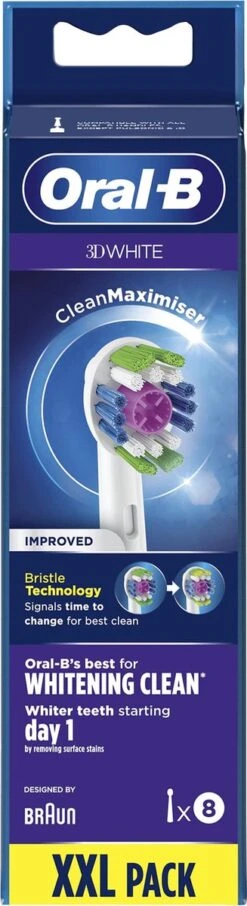 Oral B Oral-B 3D White - Met CleanMaximiser-technologie - Opzetborstels - 8 Stuks -Gillette Winkel 327x1200 8