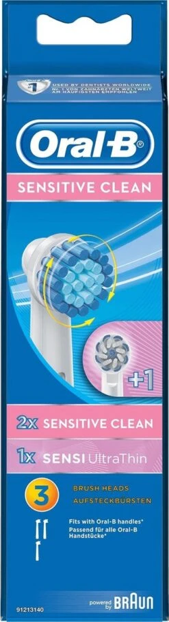 Oral B Ral B Opzetborstel Sensitive Clean 3 Stuks -Gillette Winkel 328x1200 2