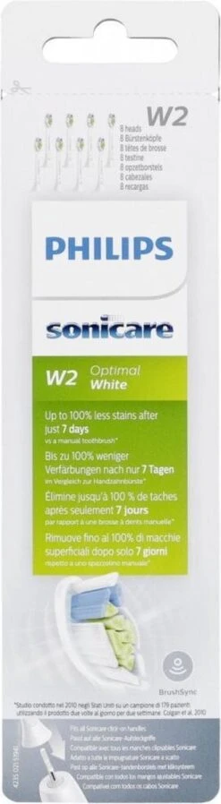 Philips Sonicare W2 Optimal White HX6068/12 - Opzetborstels - 8 Stuks -Gillette Winkel 330x1200