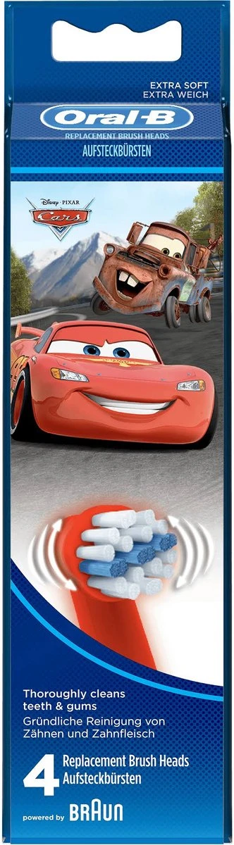 Oral B Oral-B Stages Power Kids Opzetborstels Cars - 4 Stuks 3 Oral B Oral-B Stages Power Kids Opzetborstels Cars - 4 Stuks