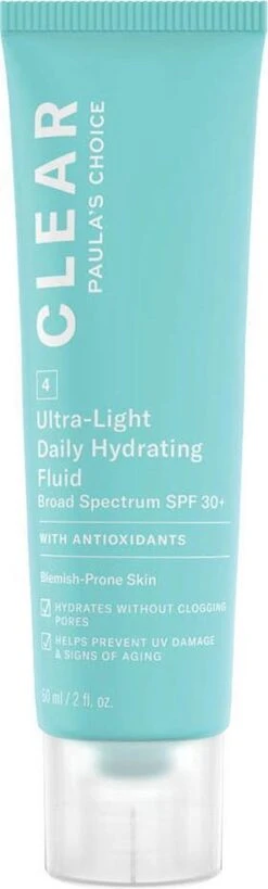 Paula's Choice CLEAR Dagcrème SPF 30 - Gecombineerde, Vette & Acne Huid - 60 Ml