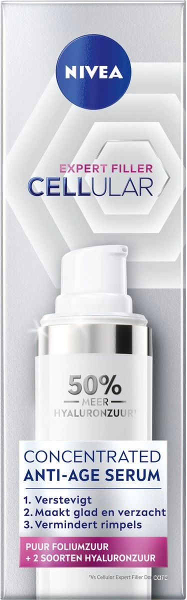 NIVEA CELLular Hyaluron Filler Anti-Age Serum - 40 Ml 5 NIVEA CELLular Hyaluron Filler Anti-Age Serum - 40 Ml - Afbeelding 3
