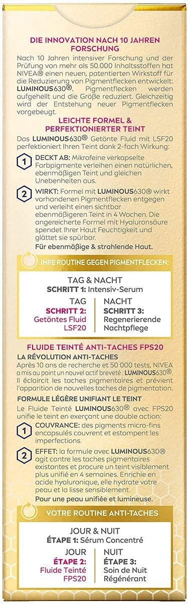 NIVEA Cellular Luminous Anti-pigmentvlekken 4005900884152 Gezichtsserum 40 Ml Vrouwen 14 NIVEA Cellular Luminous Anti-pigmentvlekken 4005900884152 Gezichtsserum 40 Ml Vrouwen - Afbeelding 12
