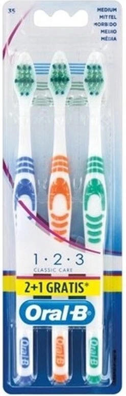 Oral B Oral-B Tandenborstel 1-2-3 Multipak 3 Stuks -Gillette Winkel 384x1200