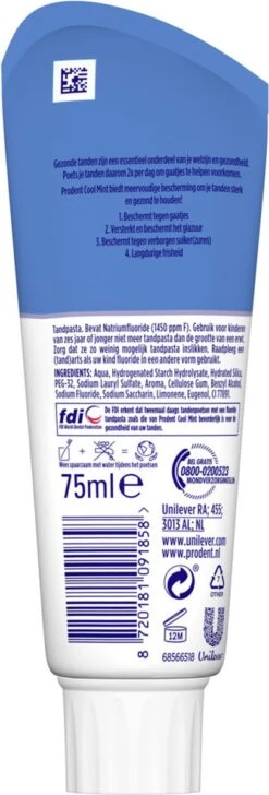 Prodent Cool Mint Tandpasta - 12 X 75 Ml - Voordeelverpakking -Gillette Winkel 407x1200 1