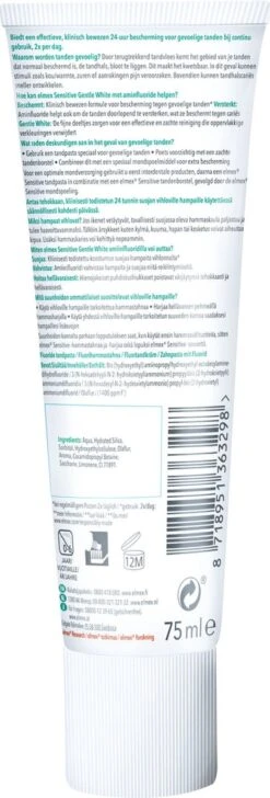 Elmex Sensitive Whitening Tandpasta 4 X 75ml - Voor Gevoelige Tanden - Voordeelverpakking 23 Elmex Sensitive Whitening Tandpasta 4 X 75ml - Voor Gevoelige Tanden - Voordeelverpakking -Gillette Winkel 407x1200 2