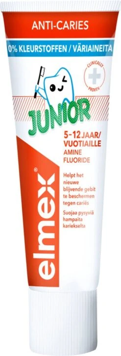 Elmex Junior 5-12 Jaar Kindertandpasta 6 X 75ml - Voordeelverpakking 18 Elmex Junior 5-12 Jaar Kindertandpasta 6 X 75ml - Voordeelverpakking -Gillette Winkel 408x1200 2