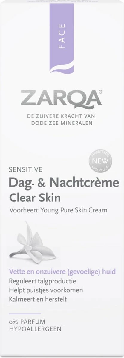 ZARQA Dag- En Nachtcrème Clear Skin (reguleert Talgproductie) - 75 Ml 3 ZARQA Dag- En Nachtcrème Clear Skin (reguleert Talgproductie) - 75 Ml