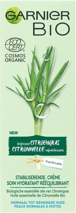 Garnier Bio Dagcrème - 50 Ml - Normale Tot Gemengde Huid - Verfrissend Citroengras -Gillette Winkel 431x1200