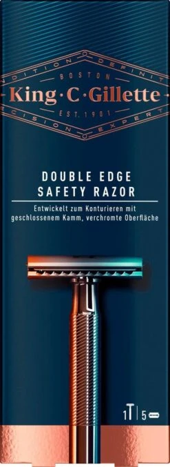 King C. Gillette Double Edge Safety Razor - 5 Scheermesjes -Gillette Winkel 438x1200 6