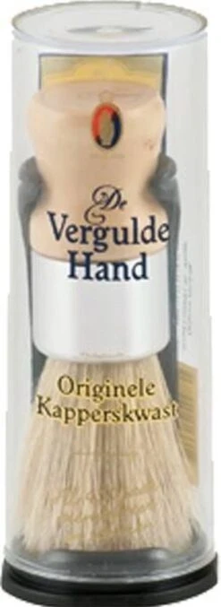 Vergulde Hand Scheerkwast - Voor Kappers 25 Vergulde Hand Scheerkwast - Voor Kappers -Gillette Winkel 438x1200 7