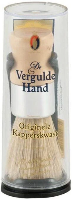 Vergulde Hand Scheerkwast - Voor Kappers 23 Vergulde Hand Scheerkwast - Voor Kappers -Gillette Winkel 443x1200 2