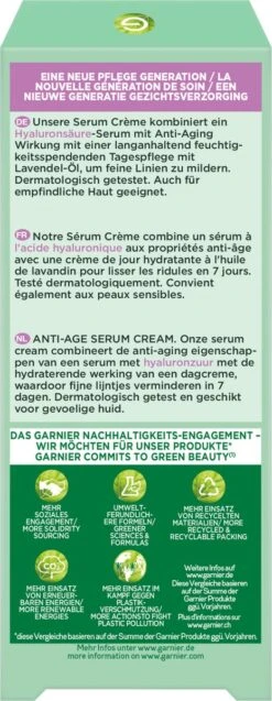 Garnier Bio Anti-Aging Serum Cream Met Hyaluronzuur - 50 Ml 23 Garnier Bio Anti-Aging Serum Cream Met Hyaluronzuur - 50 Ml -Gillette Winkel 465x1200 2