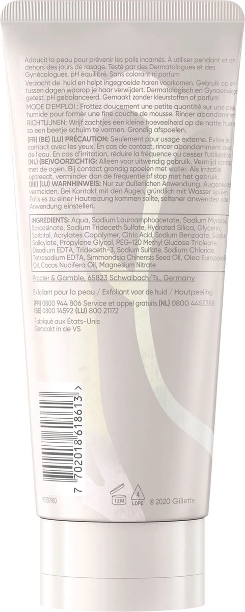 Gillette Venus Satin Care Scrub - Voor Huid En Schaamhaar - Exfoliant Voor Een Zachte Huid - 177 Ml 9 Gillette Venus Satin Care Scrub - Voor Huid En Schaamhaar - Exfoliant Voor Een Zachte Huid - 177 Ml - Afbeelding 7