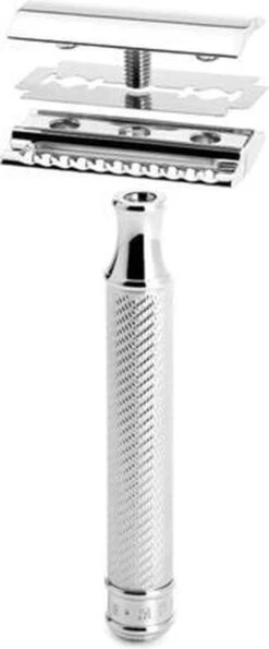 Muhle Double Edge Safety Razor Klassiek Scheermes - Chroom - Dichte Kam -Gillette Winkel 498x1200 4
