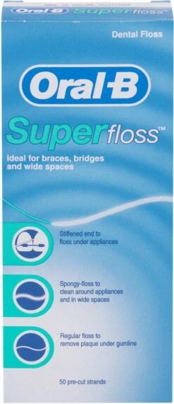 Oral B Oral-B Superfloss - 50 Stuks - Flosdraad -Gillette Winkel 519x1200