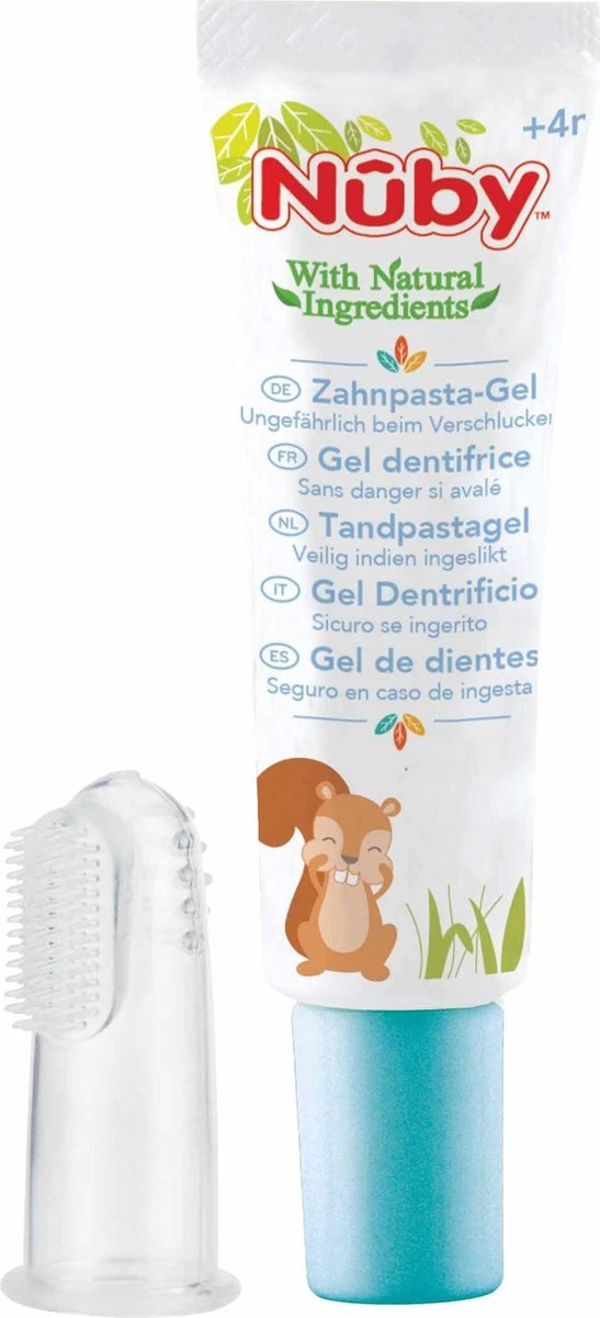 Nûby - Tandpasta Gel Voor Baby & Vingertandenborsteltje - 20g - 4m+ 3 Nûby - Tandpasta Gel Voor Baby & Vingertandenborsteltje - 20g - 4m+