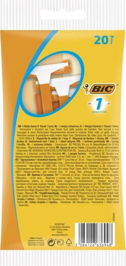 BIC 1 Sensitive Wegwerp Scheermesjes Pak Van 20 Stuks -Gillette Winkel 567x1200 5