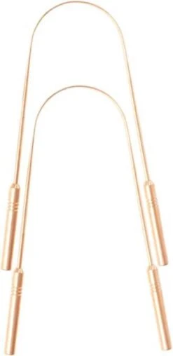 OrganiBrush 100% Koper Tongschraper / Tongreiniger - Antibacterieel - 2 Stuks