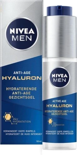 NIVEA MEN Hyaluron Hydraterende Anti-Age Gezichtsgel - 50ml -Gillette Winkel 598x1200 1