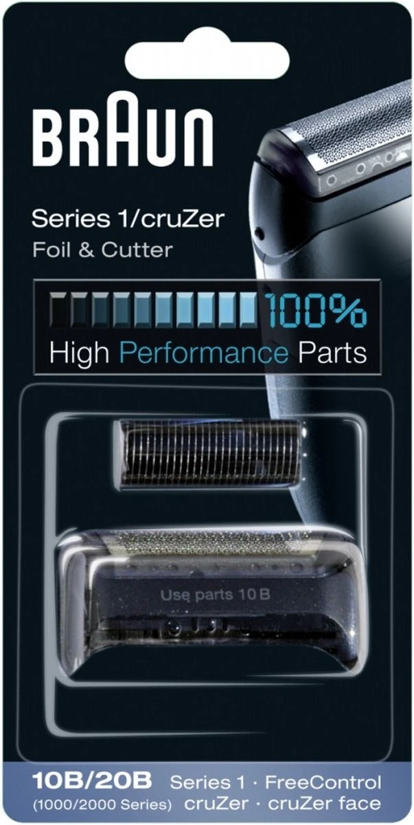 Braun 10B/20B Series 1/Cruzer Folie En Messenblok - Vervangend Scheerblad 3 Braun 10B/20B Series 1/Cruzer Folie En Messenblok - Vervangend Scheerblad