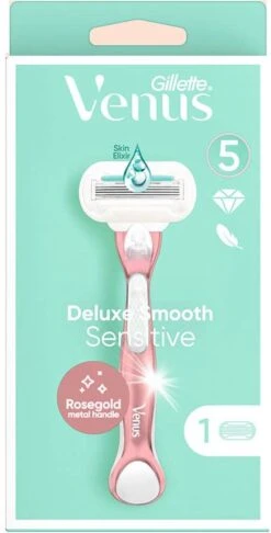 Gillette Venus Deluxe Smooth Sensitive RoseGold Scheersysteem Voor Vrouwen - Scheermes -Gillette Winkel 610x1200 1