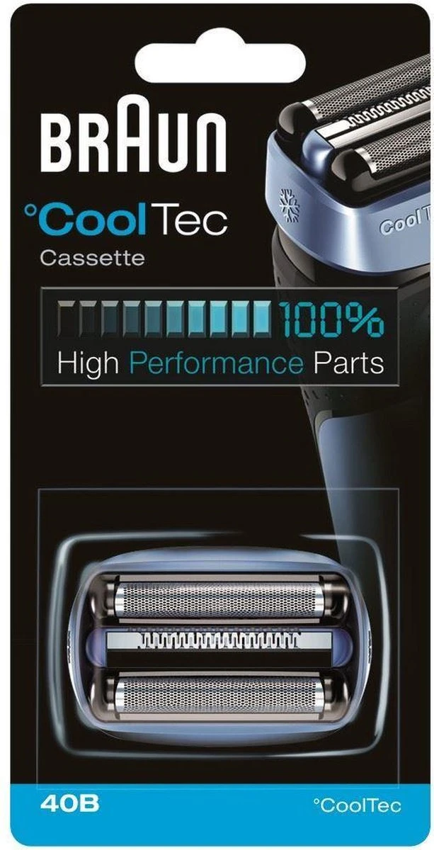 Braun Cooltec 40B Cassette Blauw - Vervangend Scheerblad 5 Braun Cooltec 40B Cassette Blauw - Vervangend Scheerblad - Afbeelding 3