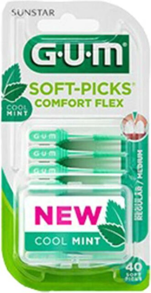 GUM® GUM Soft Picks Comfort Flex Regular Mint - 40st 3 GUM® GUM Soft Picks Comfort Flex Regular Mint - 40st